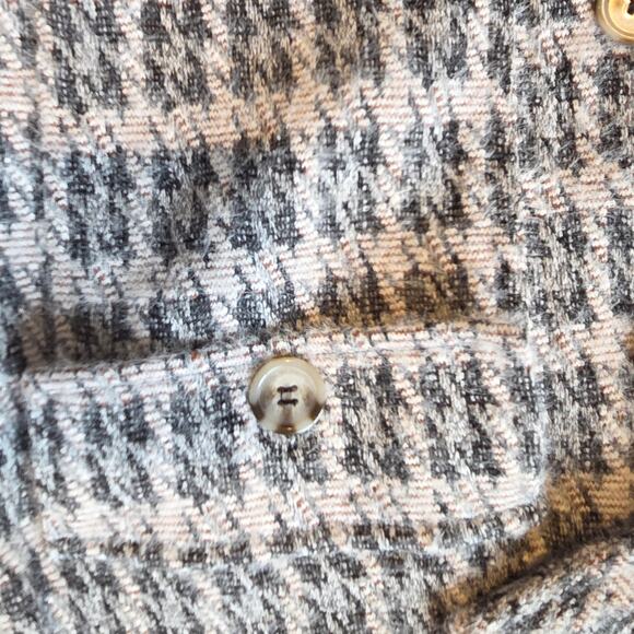 Liverpool Shacket Heather Houndstooth Button Front Shirt Jacket size Medium - Picture 2 of 12